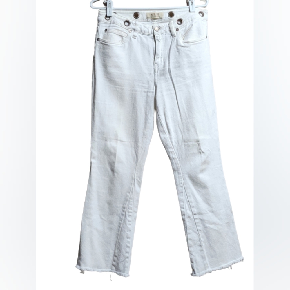 Free People White Flare Jeans